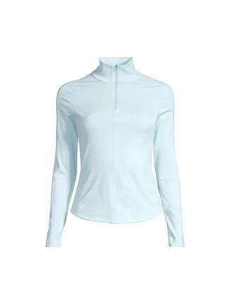 Dámské tričko CASALL Serene Half Zip Long Sleeve, modrá barva Dámské tričko CASALL Serene Half Zip Long Sleeve, modrá barva