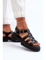 Dámské římské sandály černé Rosarose