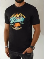 Pánské tričko s potiskem černé FashionStreet RX5400