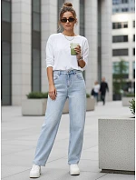 Dámské džíny baggy fit volného střihu modré FashionStreet UY2925