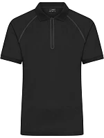 Daiber JN 1308 Pánské piqué polo se zipem 02.1308 black/black