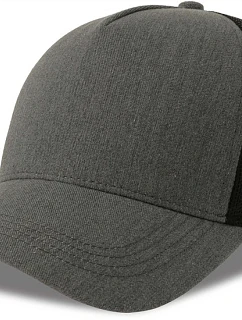 Atlantis Headwear Rapper Cotton-S 5 panelová Trucker kšiltovka 33.0260 grey melange/black
