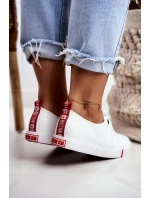 Dámské Kožené Tenisky Big Star GG274005 Bílé-červené