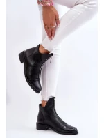 Kožené kozačky na zip Nicole 2785/037 Černá Kožené kozačky na zip Nicole 2785/037 Černá