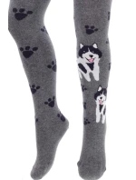 Vzorované punčocháče 6-11 leté dívky HNĚDOKALOVÉ 152-158