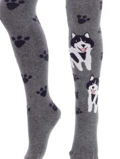 Vzorované punčocháče 6-11 leté dívky HNĚDOKALOVÉ 152-158