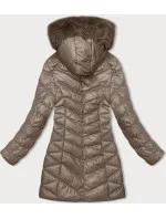Dámská zimní bunda v barvě cappuccino (5M3139-84) Dámská zimní bunda v barvě cappuccino (5M3139-84)