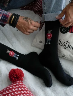 Pánské ponožky Medvídek V svetříku Černé