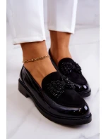 Elegantní Lakované Mokasíny Loafery Černé S.Barski HY51-318 Belize