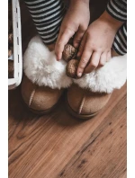 Dětské pantofle s kožešinou Birasta