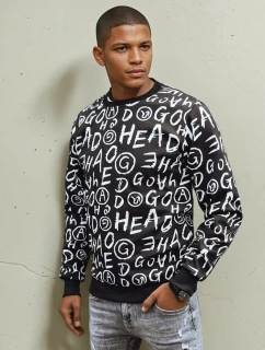 Pánská mikina bez kapuce černá FashionStreet BX5742