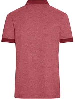 Daiber JN 706 Pánské žerzejové melírované polo 02.0706 wine melange/wine Daiber JN 706 Pánské žerzejové melírované polo 02.0706 wine melange/wine