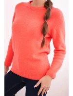 Svetr dámský z baby alpaky s dlouhým rukávem malinový