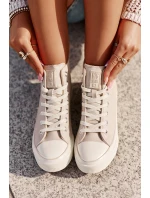 Dámské Tenisky Zateplené Z Eko Kůže Růžové Big Star OO274933 Dámské Tenisky Zateplené Z Eko Kůže Růžové Big Star OO274933