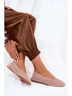 Semišové Dámské Baletky Big Star RR274081 Růžové