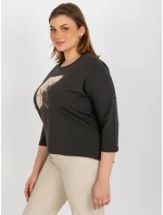 Dámská halenka RV BZ 8484.15P tmavá khaki - FPrice