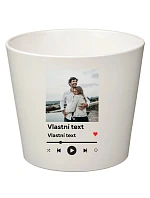 Personalizovaný květináč s motivem přehrávače - velký