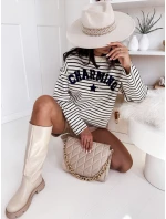 Dámský pruhovaný svetr AURORA navy blue FashionStreet MY2071