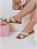 Dámské slaměné žabky SOLINIA beige FashionStreet ZY0923