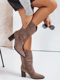 Dámské semišové kovbojské boty hnědé FashionStreet ZY1194