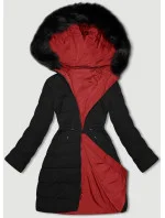 Červeno-černá oboustranná dámská bunda pro přechodné období J Style (16M9159-275) Červeno-černá oboustranná dámská bunda pro přechodné období J Style (16M9159-275)