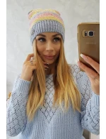 Fleecová čepice Patrycja K254 pink+blue Fleecová čepice Patrycja K254 pink+blue