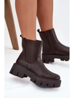 Dámské šněrovací boty Fivienne teplé ekologická kůže tmavě hnědé Dámské šněrovací boty Fivienne teplé ekologická kůže tmavě hnědé