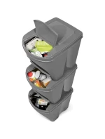 Odpadkové koše 25 l sortibox set4 ks šedý kámen dětské