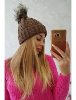 Fleecová kostkovaná čepice K226 mocca Fleecová kostkovaná čepice K226 mocca