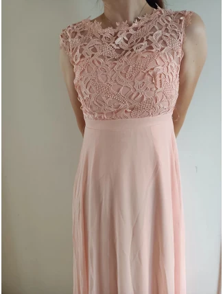 Dámské šaty dlouhé Lenka korálově růžové - EVA&LOLA Dámské šaty dlouhé Lenka korálově růžové - EVA&LOLA