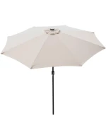 ZAHRADNÍ SLUNEČNÍK S LED OSVĚTLENÍM 300CM BÉŽOVÝ