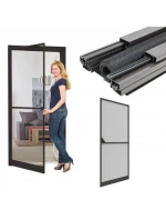 MOSKYTIÉRA NA DVEŘE ALU 100X215 ANTRACIT BASIC PLUS