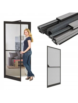 MOSKYTIÉRA NA DVEŘE ALU 100X215 ANTRACIT BASIC PLUS