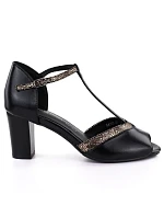 Lodičky s otevřenou špičkou černé M.Daszynski SA107-37