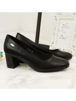 Černé lodičky Sergio Leone W SK314A s ozdobným sloupkem Černé lodičky Sergio Leone W SK314A s ozdobným sloupkem