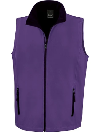 Result R 232M Pánská 2-vrstvá softshell vesta "Printable" 30.232M purple/black