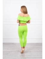 Sada s volánkem zelený neon Sada s volánkem zelený neon