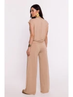 B288 Viskózový zavinovací top s výstřihem do V - cappuccino