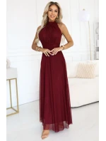 Dámské šaty 636-1 VERONICA vínové - Numoco Dámské šaty 636-1 VERONICA vínové - Numoco