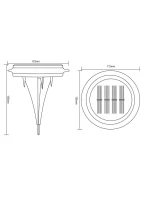 SOLÁRNÍ DISKOVÉ LAMPY PRO MONTÁŽ NA ZEM NEBO NA ZEĎ 2KS