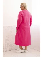 Dámská plus size šaty s bavlněnou výšivkou růžová Dámská plus size šaty s bavlněnou výšivkou růžová