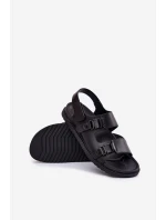 Pánské Kožené Sandály Big Star RR174086 Černé