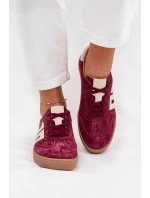 Dámské semišové sneakersy Vinceza 79557 bordové