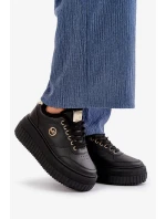 Tenisky Sportovní Dámské Boty Zateplené Na Masivní Podešvi Černé Ardiela Tenisky Sportovní Dámské Boty Zateplené Na Masivní Podešvi Černé Ardiela