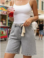 Dámské ležérní džínové šortky šedé FashionStreet SY0510
