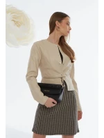 Elegantní koženková bunda  JAC0400 béžová - Monnari