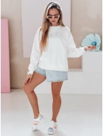 Dámská oversize mikina s výšivkou EASYJOY bílá FashionStreet BY1514