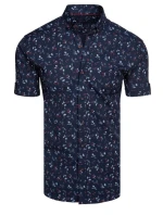 Pánská tmavě modrá košile s krátkým rukávem FashionStreet KX1038