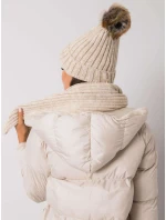 Set čepice a šály JK KMPL 7 1.40X béžová - FPrice Set čepice a šály JK KMPL 7 1.40X béžová - FPrice