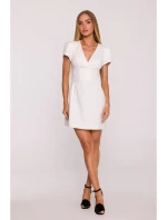 M882 Žakárové mini šaty - krémové M882 Žakárové mini šaty - krémové